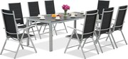 Tuinmeubelen van aluminium met grote tafel Polywood Verona voor 8 personen Garden Point
