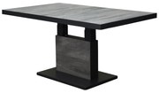 Vegas lounge-diningtafel 140x85xH51-74 cm in hoogte verstelbaar antraciet