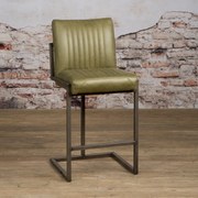 Tower Living Industriële Barstoel Groen Ferro