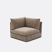 Hoekelement voor modulaire bank, in gemêleerd polyester, Malo