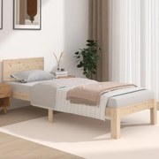 vidaXL Bedframe massief hout 75x190 cm 2FT6 Small Single