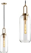Plafondlamp hangende glazen buis APP631-1CP