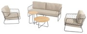 Prego stoel bank loungeset 5 delig rope taupe Taste 4SO