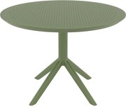 Siesta  Ronde Tuintafel - Sky - Ø105 cm - Kunststof - Olijf Groen - Siesta