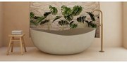 Ideavit Idea.sense vrijstaande badkuip - 160x97.5x58cm - incl. pup-up afvoer - beton D1 290337-D1