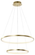 Eettafel / Eetkamer Moderne ring hanglamp goud incl. LED - Anella Duo Modern rond Binnenverlichting Lamp