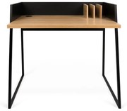 TemaHome Volga Compact Bureau Zwart Met Eiken - 90 X 60cm.