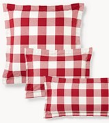 Geruite katoenen kussenhoes Nels