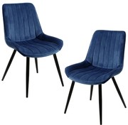 Set van 2 Lene Fluwelen Stoelen