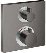 Hansgrohe Ecostat Square afbouwdeel v. inbouw thermostaat m. stop- en omstelkraan brushed black chroom 15714340