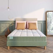 Matras voor gevoelige rug, 672 veren, 7 zones, stevige ondersteuning, zacht comfort