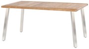 4 Seasons Outdoor | Venice 170 teak tafel met RVS poot  Tuintafel     weerbestendig