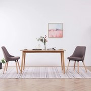 vidaXL Eetkamerstoelen 2 st stof taupe