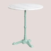 Ronde Bartafel In Marmer Moka Groen Paradijs Eiland & Ø70 Cm - Sklum