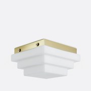 Plafondlamp of wandlamp, opaline glas, breedte 27,5 cm, DECAR