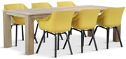 Tuinset 6 personen 240 cm Kunststof Geel Hartman Sophie