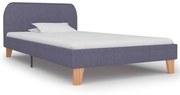 vidaXL Bedframe stof lichtgrijs 90x200 cm