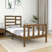 vidaXL Bedframe massief hout honingbruin 75x190 cm 2FT6 Small Single