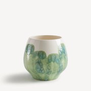 Handgeschilderde vaas van geglazuurd aardewerk, WINGA