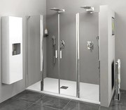 Polysan Zoom Line pendeldeur 160cm chroom