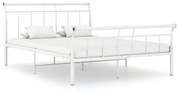 vidaXL Bedframe metaal wit 140x200 cm