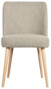 Vtwonen Force Boucle Stoel Met Houten Poot Naturel