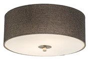 Landelijke plafondlamp taupe 30 cm - Drum Jute