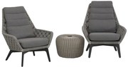 4 Seasons Outdoor | Savoy loungeset met donut  Tuinset    antraciet weerbestendig