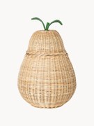 Handgemaakte opbergmand Pear van rotan