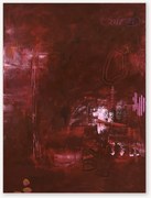 Handbeschilderde canvasdoek Invisible Red