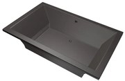 Xenz Society Duobad - 190x120x53 - afvoer Midden - acryl - antraciet 6924-05