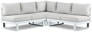 Hoek loungeset 5 personen Aluminium Wit  Lifestyle Garden Furniture Lorenzo