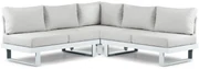 Hoek loungeset 5 personen Aluminium Wit  Lifestyle Garden Furniture Lorenzo