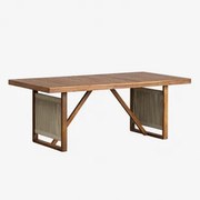 Rechthoekige Eettafel 200x100 Cm Van Acaciahout Nayely Acacia Bruin - Sklum