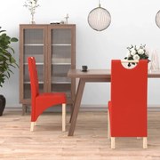 vidaXL Eetkamerstoelen 2 st kunstleer rood