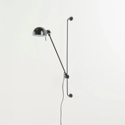 Verstelbare metalen wandlamp met scharnierarm, Kikan