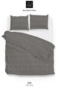 Zo!Home Lino Dekbedovertrek Anthracite – Bij Swiss Sense