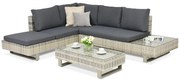 Luxe rotan loungeset Liguria Garden Point antraciet
