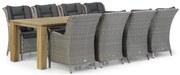 Tuinset 8 personen 300 cm Wicker Grijs Garden Collections Aberdeen/Brighton