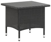 vidaXL Theetafel 50x50x47 cm poly rattan zwart