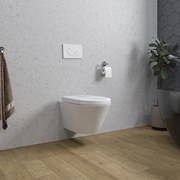 Mueller Filo randloos toilet 53cm glans wit met dikke softclose zitting