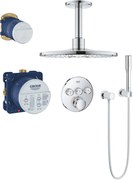 Grohe Grohtherm Smartcontrol 310 Perfect inbouw regendoucheset met 3 straalsoorten en plafondaansluiting Ø31cm chroom