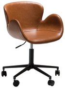 Dan-Form Gaia Design Bureaustoel Met Armleuning Bruin Kunstleer