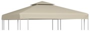 vidaXL Vervangend tentdoek prieel 310 g/m² 3x3 m beige