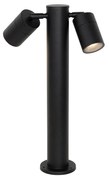 Staande buitenlamp zwart 45 cm IP44 verstelbaar 2-lichts - Duo