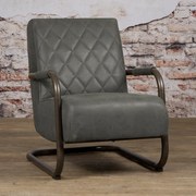 Tower Living Ecoleer Fauteuil Met Ruit Bull Antracite Civo