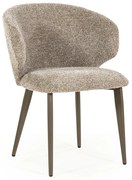 Eleonora Mateo Bruin Potige Eetstoel Taupe