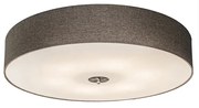Landelijke plafondlamp taupe 70 cm - Drum Jute