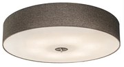 Stoffen Landelijke plafondlamp taupe 70 cm - Drum Jute Landelijk / Rustiek, Modern E27 rond Binnenverlichting Lamp