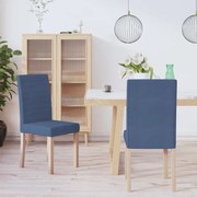 vidaXL Eetkamerstoelen 2 st stof blauw